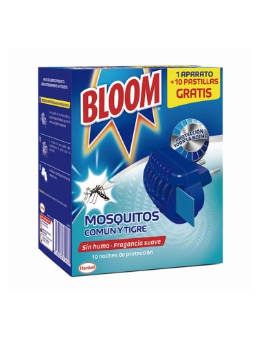 Insect bloom aparato+10 pastillas mosquitos común y tigre