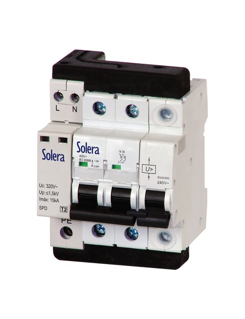 Interruptor automatic monofasico 2 polos 2p 40a c 10ka solera combi2p40t15