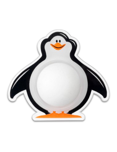 Tope de pared adhesivo pingüino blanco inofix