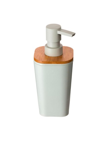 Dispensador jabon baño bambu-blanco colección 'natureo'