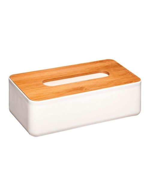 Caja de pañuelos de baño bambu-blanco colección 'baltik'