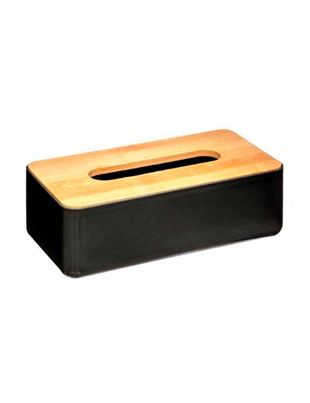 Caja de pañuelos de baño bambu-negro colección 'baltik'