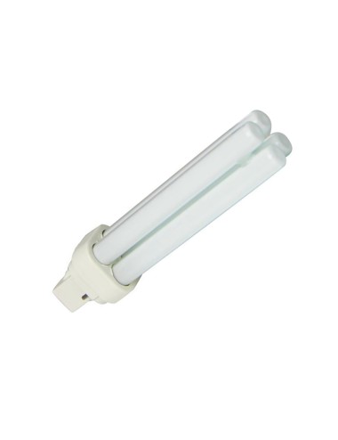 Bombilla bajo consumo 18w 2 pins g24d-2 830k luz calida 150x27mm. basics