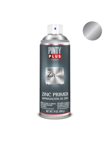 Pintura en spray pintyplus tech zinc galvánico 520cc z169