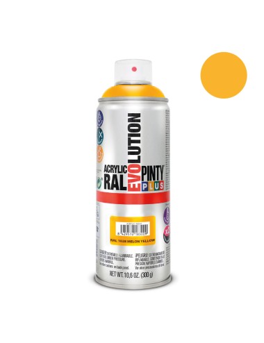 Pintura en spray pintyplus evolution 520cc ral 1028 amarillo melón