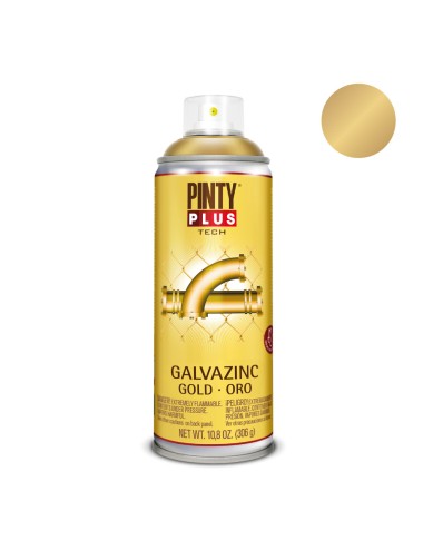 Pintura en spray pintyplus tech galvazinc 520cc oro brillo g151