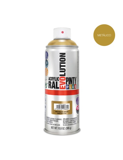 Pintura en spray pintyplus evolution metalizada 520cc oro mt192