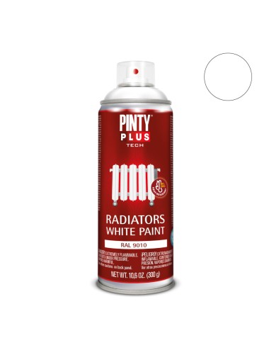 Pintura en spray pintyplus tech blanco radiador ral 9010 spray 520cc