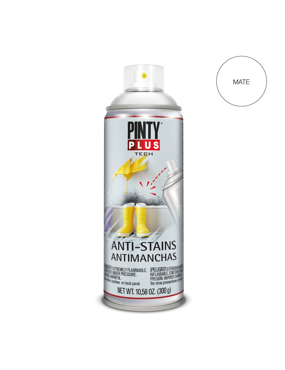 Pintura en spray pintyplus tech antimanchas spray 520cc x101 blanco