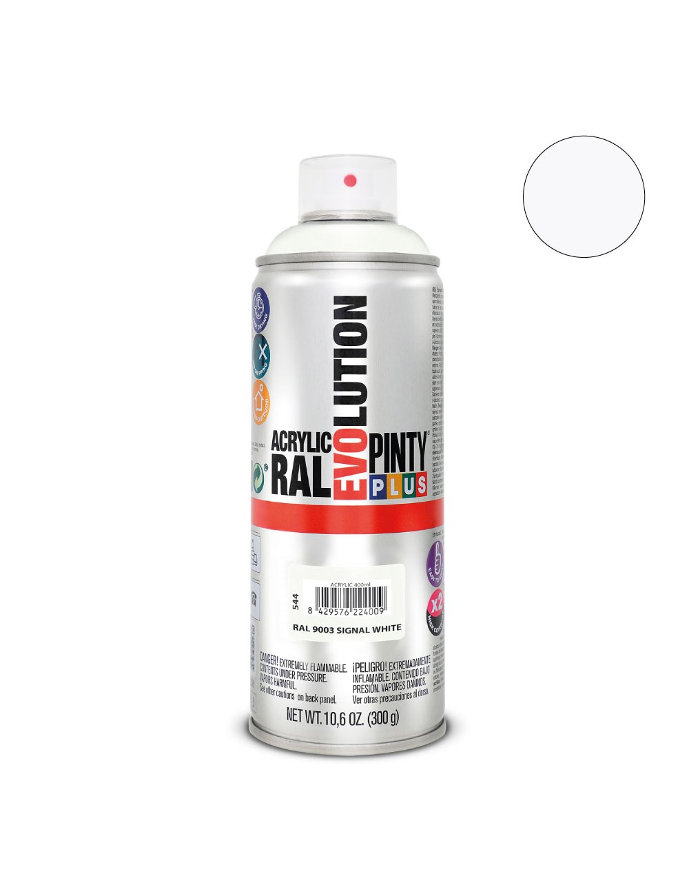 Pintura en spray pintyplus evolution 520cc ral 9003 blanco señales