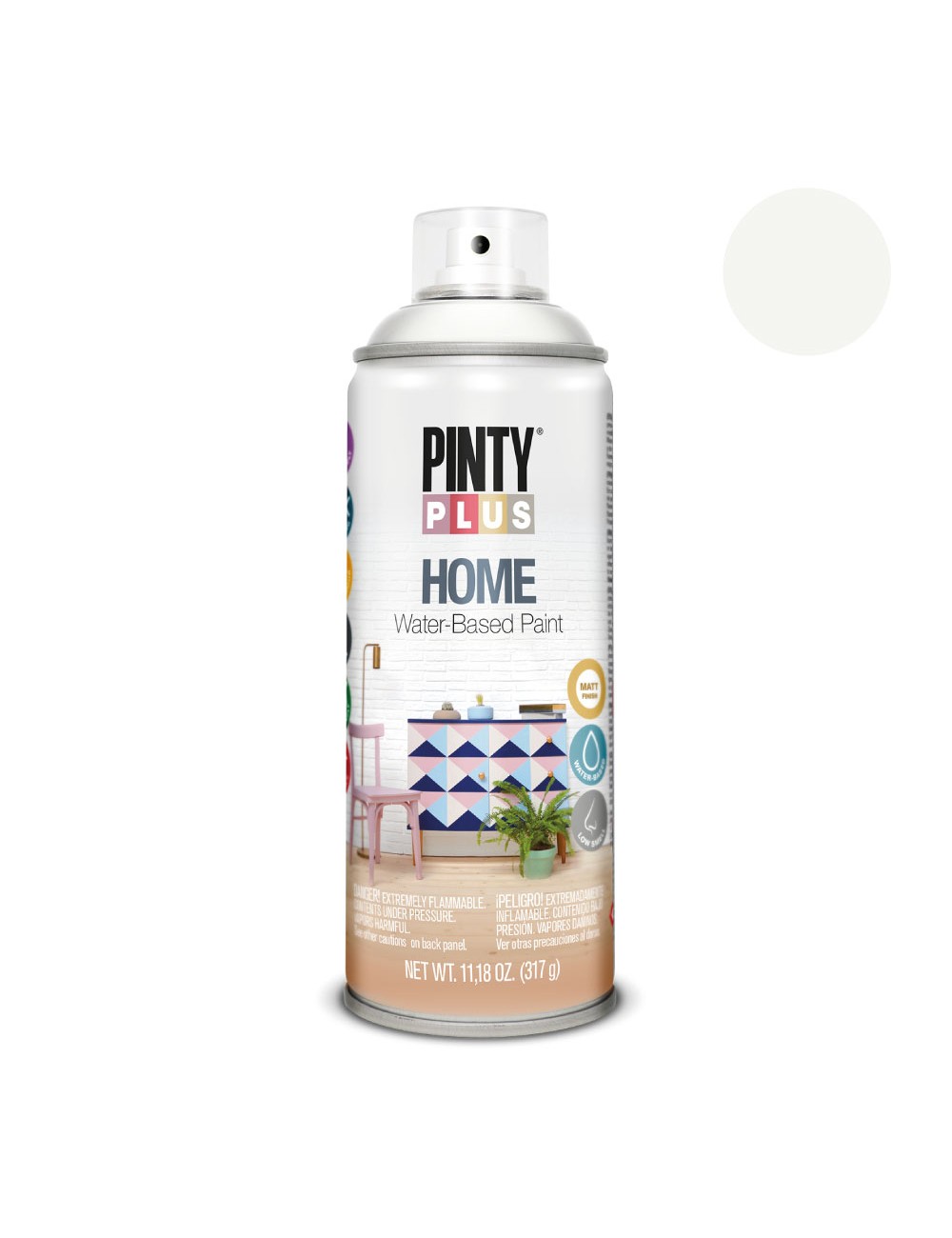 Pintura en spray pintyplus home 520cc neutral white hm111