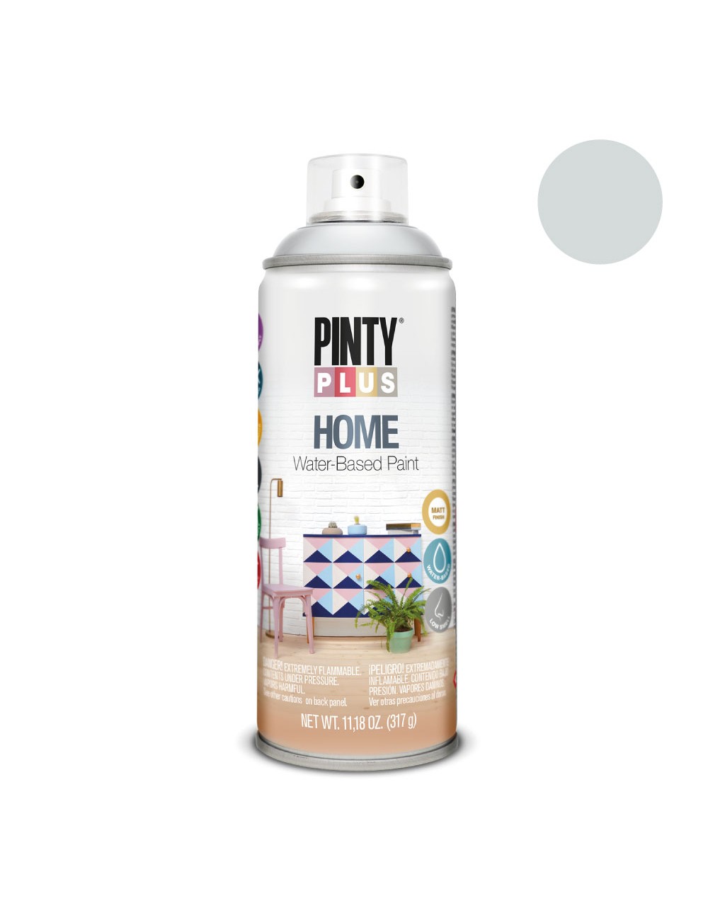 Pintura en spray pintyplus home 520cc foggy blue hm120