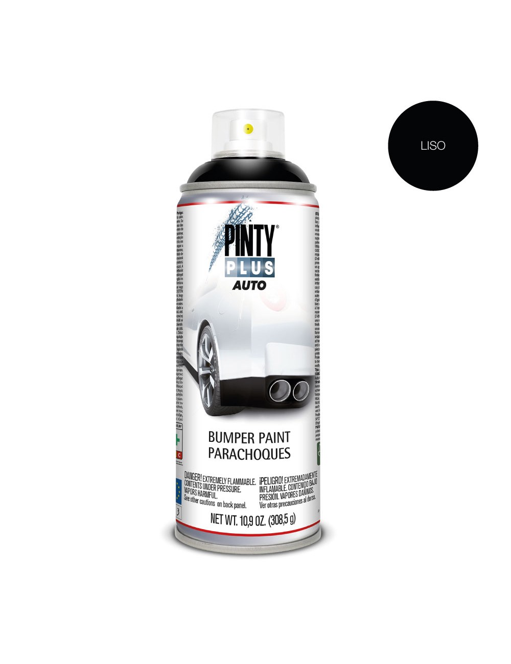 Pintura en spray pintyplus auto 520cc bumper liso negro bl104