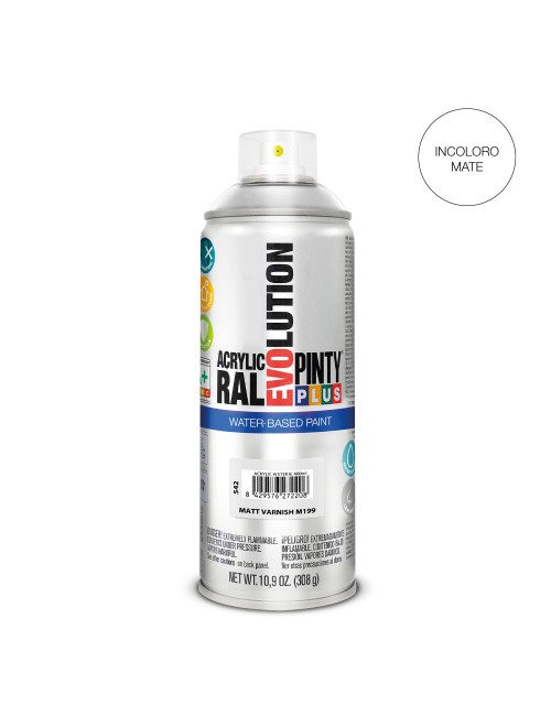 Pintura en spray pintyplus evolution water-based 520cc m199 barniz mate