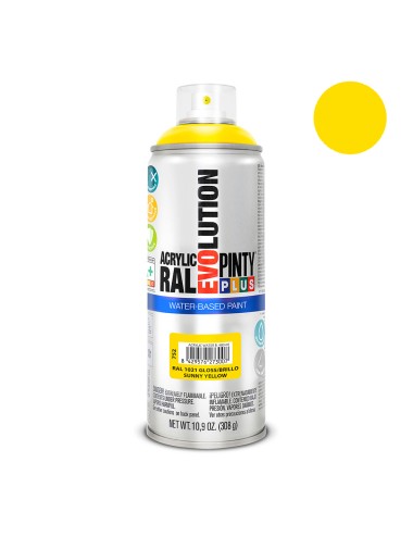 Pintura en spray pintyplus evolution water-based 520cc ral 1021 amarillo colza