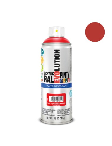 Pintura en spray pintyplus evolution water-based 520cc ral 3000 rojo vivo