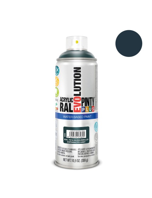 Pintura en spray pintyplus evolution water-based 520cc ral 7016 gris antracita