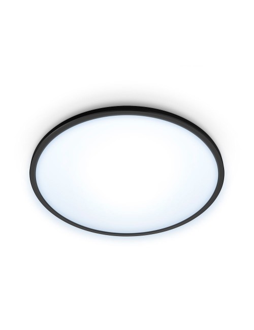 Plafon led inteligente wi-fi 16w 1500lm ø292mm marco negro wiz