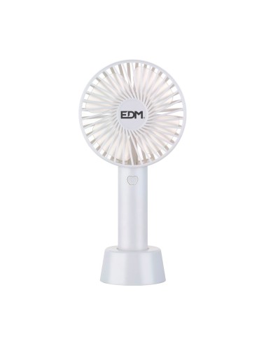 Ventilador de mano, recargable. 4,5w aspas 10,6x6,5x22cm edm