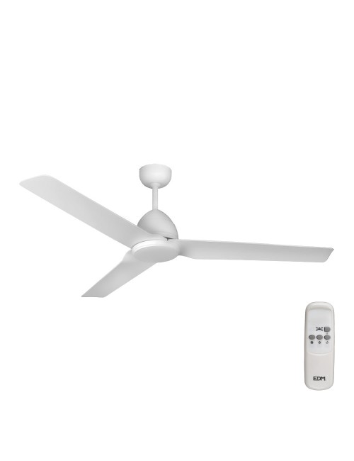 Ventilador de techo modelo java. color blanco. potencia: 60w aspas: ø130cm con mando a distancia edm