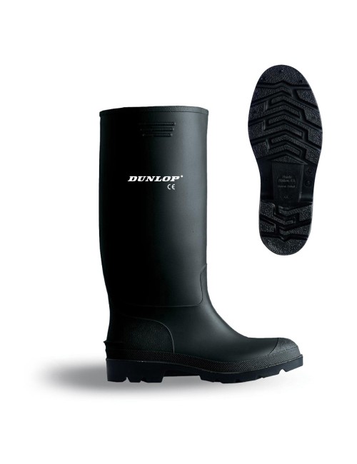 Bota de agua pvc talla 35 caña alta negra dunlop