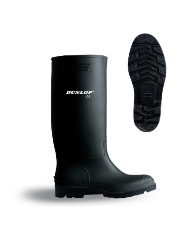 Bota de agua pvc talla 37 caña alta negra dunlop