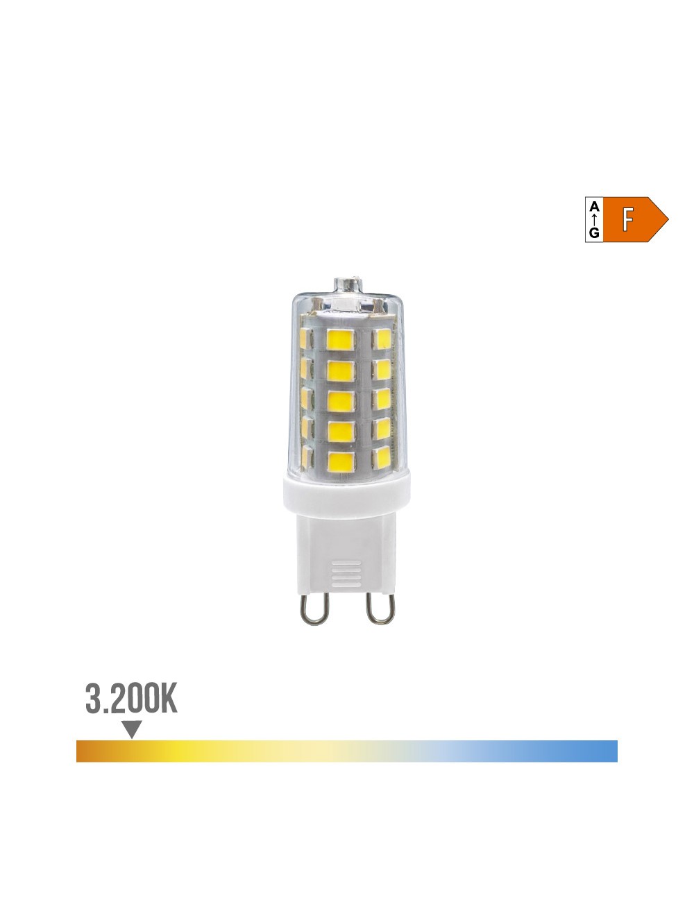 Bombilla g9 led 3w 260lm 3200k luz cálida regulable ø1,7x4,9cm edm