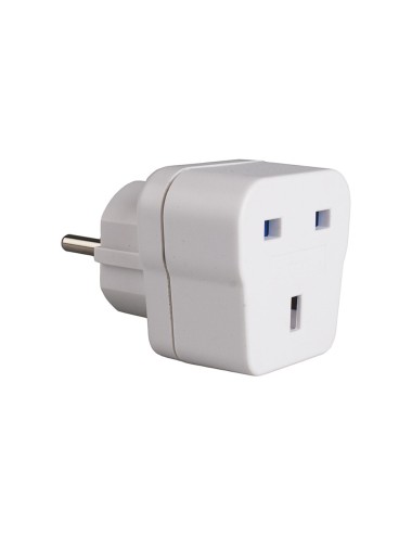 Adaptador ingles con t/tl (para viajar a españa) 13a 4,8mm blanco av1 solera