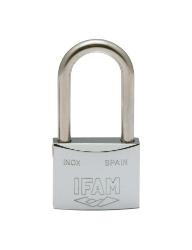 Candado inoxidable 30al 30mm con 2 llaves. arco largo. ifam