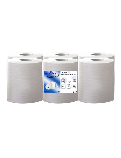 Pack de 6 rollos bobina de papel secamanos ceti