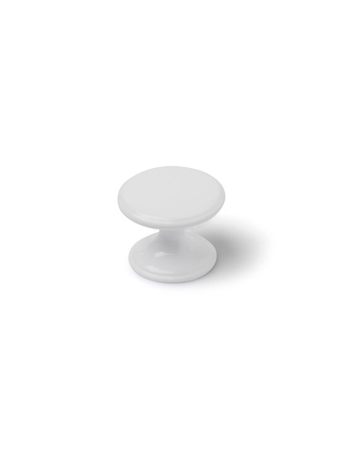 Blister con 4 pomos redondos para mueble fabricado en zamak acabado blanco mod. 756 ø33mm rei