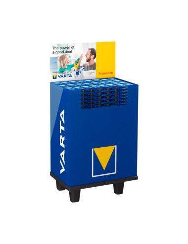 Expositor promocional 198 blisters 12 pilas (aa+aaa) longlife power varta