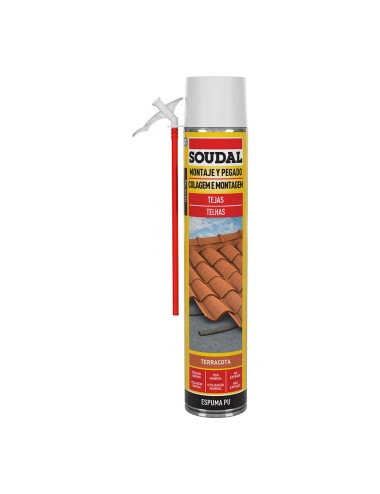 Espuma para teja canula roja 750ml soudal