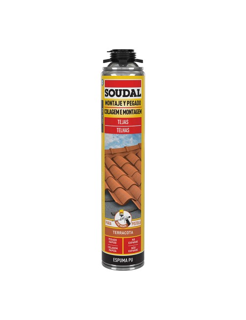 Espuma para teja pistola roja 750ml soudal