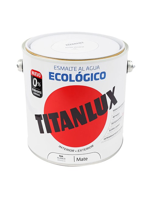 Esmalte ecológico al agua mate blanco 2,5l titanlux 02t056625