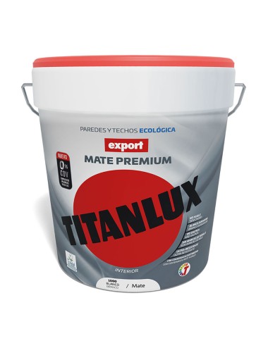 Pintura vinílica lavable export blanco decoración 15l titanlux f31110015