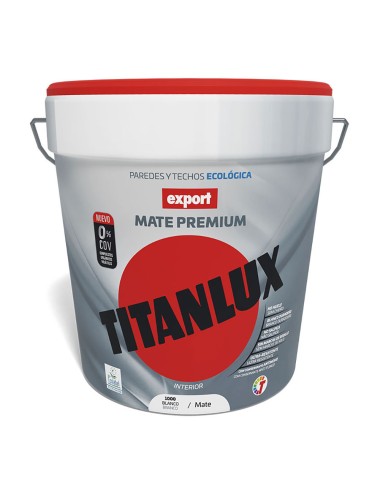 Pintura vinílica lavable export blanco decoración 4l titanlux f31110004