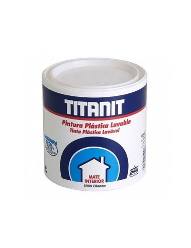 Pintura para paredes y techos lavable titanit mate blanco interior 750ml titanlux 029190034