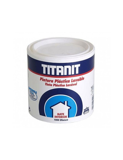 Pintura para paredes y techos lavable titanit mate blanco interior 750ml titanlux 029190034