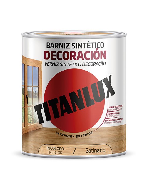 Barniz sintético decoración satinado incoloro 0,250l titanlux m11100014