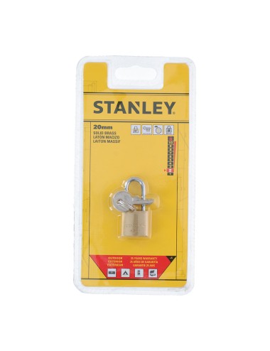 Candado de arco 20mm con llave stanley