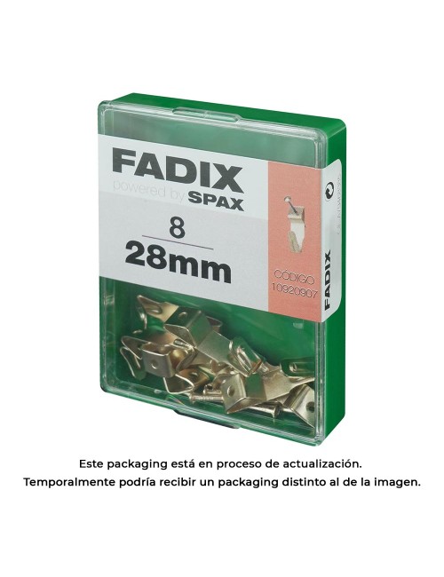 Caja m 8 unid. cuelgacuadros hansafix 28mm fadix