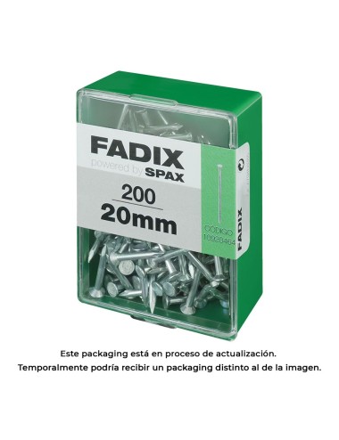 Caja m 200 unid. clavo cp acero 2,4x20mm fadix