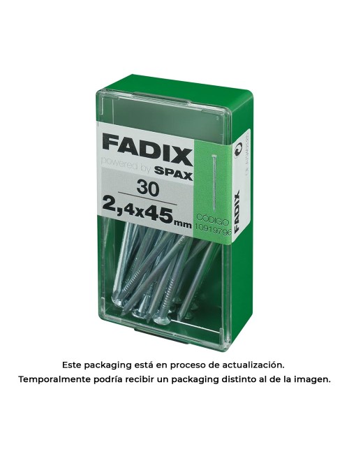 Caja s 30 unid. clavo cp acero 2,4x45mm fadix