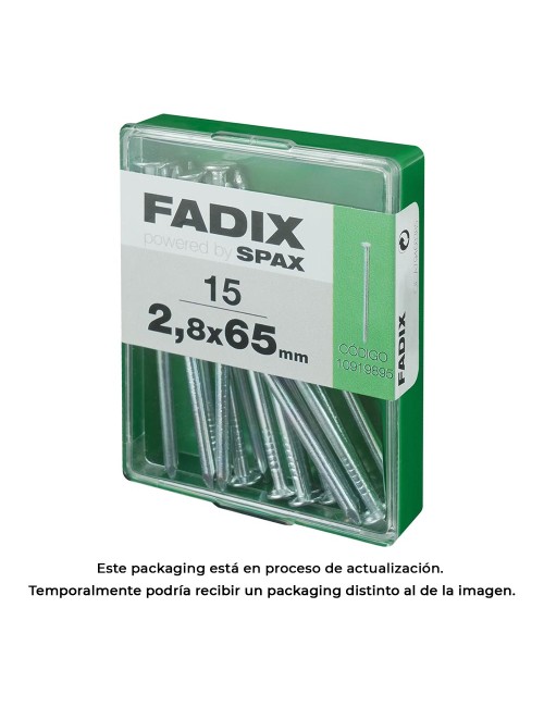 Caja m 15 unid. clavo cp acero 2,7x65mm fadix