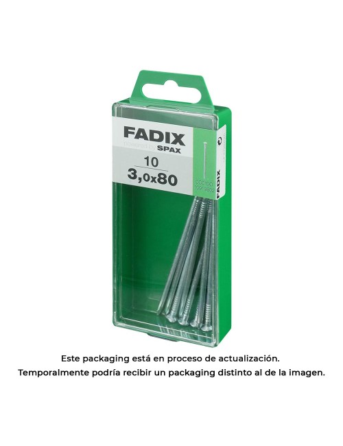 Caja m 10 unid. clavo cp acero 3,0x80mm fadix