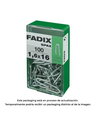 Caja s 100 unid. grampillones cinc 1,6x16mm fadix