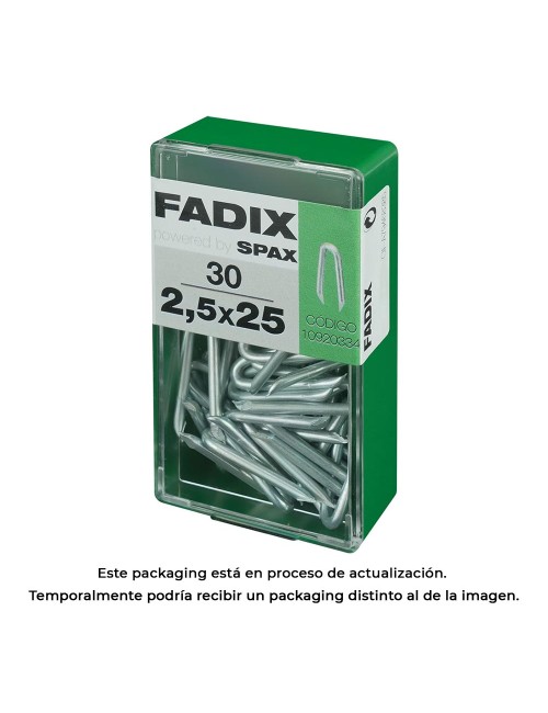 Caja s 30 unid. grampillones cinc 2,5x25mm fadix