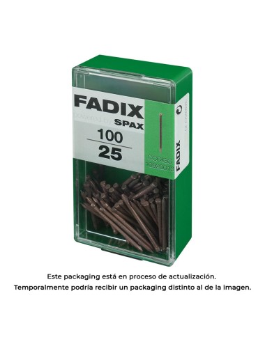 Caja s 100 unid. clavo de acero para rodapie 1,5x25mm fadix