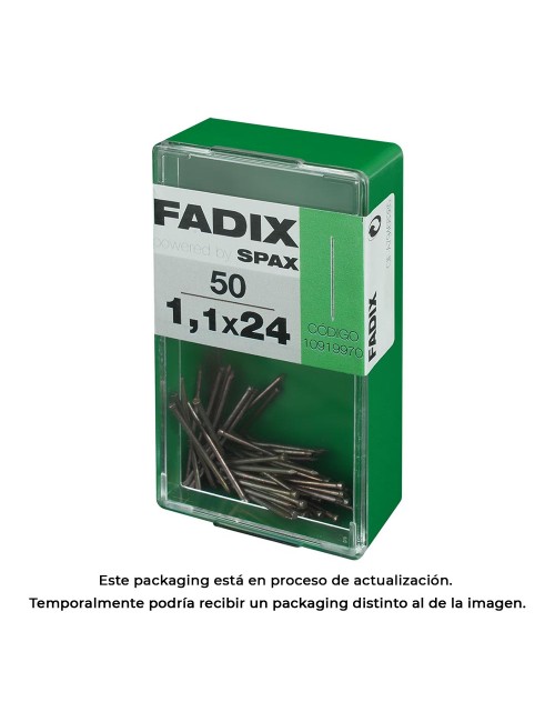 Caja s 50 unid. clavo moldura acero 1,1x24mm fadix